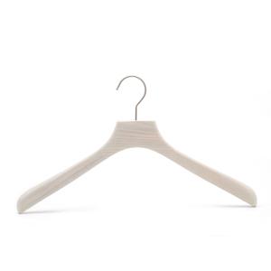 High Quality Man Solid Ash Wood Hanger Washed White Color Clothing Shop Wedding Hangers